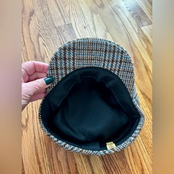 Men's or Women’s Newsboy Brown Plaid Checkered Flat Cap - Picture 3 of 8